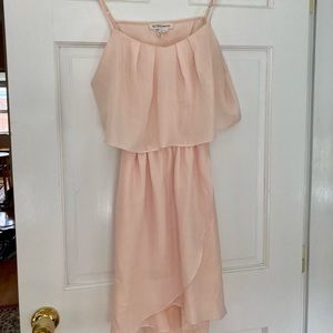 BCBG Generation Flounce Back Dress Pink Pearl M